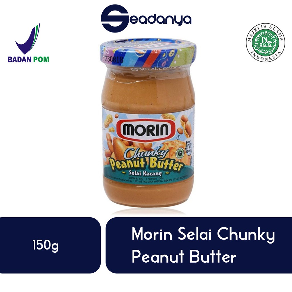 

Morin Selai Kacang - Selai Chunky Peanut Butter Rasa Kacang 150g - Halal MUI & BPOM