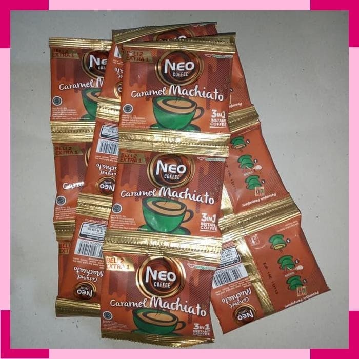 

Kopi Neo caramel machiato isi 15 sachet/RENCENG