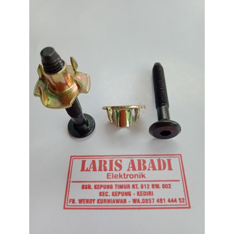 baut dan mur cakar M6 4cm