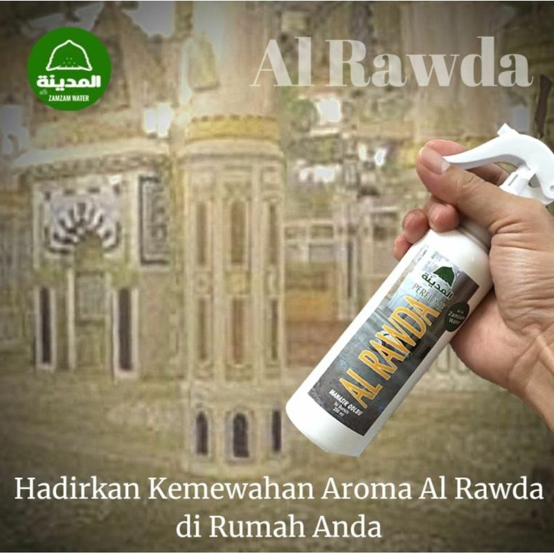 Parfum Semprot Spray Al Madinah Aroma Rawda Kiswah Rose Nabawi Hajar Aswad 200ml