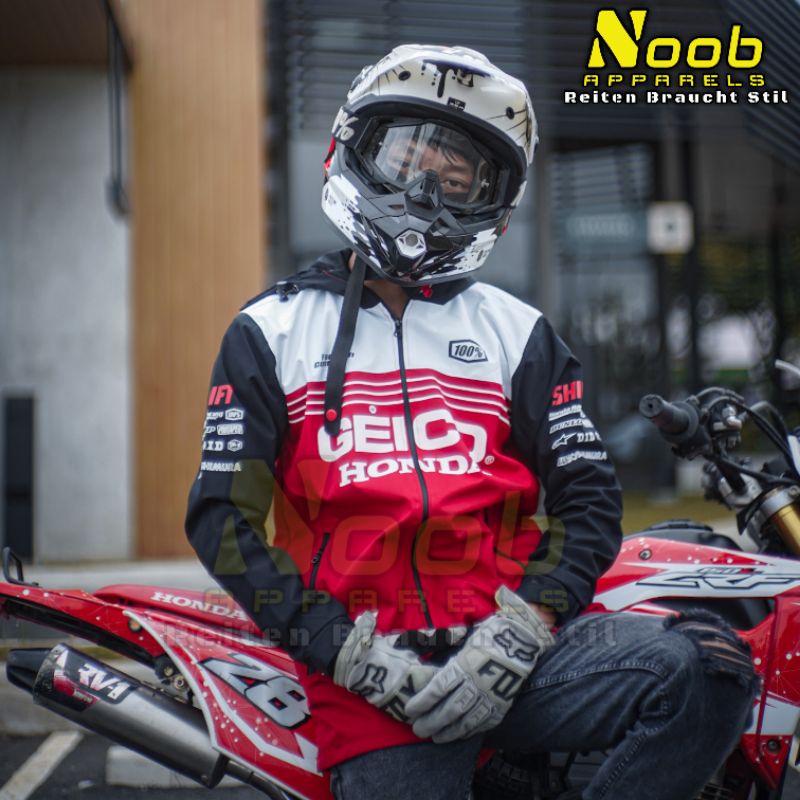 Jaket Parasut / Parachute Jacket Honda Geico Racing Team - Jaket Waterproof / Waterproof Jacket - Ja