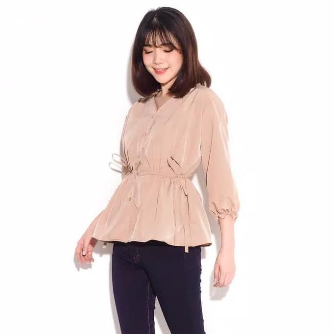 Baju wanita virani top - Coklat Susu