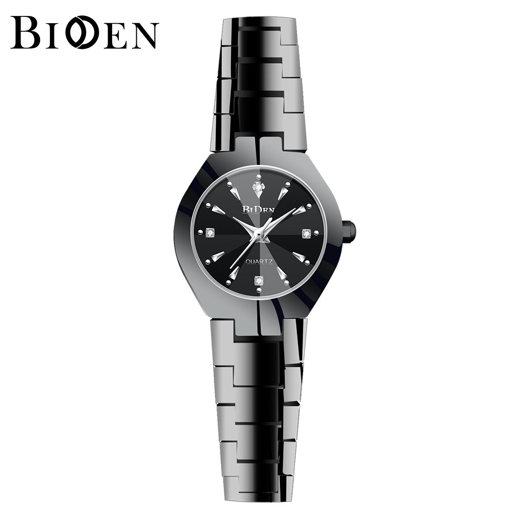 BIDEN Jam Tangan Wanita Original Analog Anti Air Bisnis Kuarsa Jam Tangan Cewek-Black