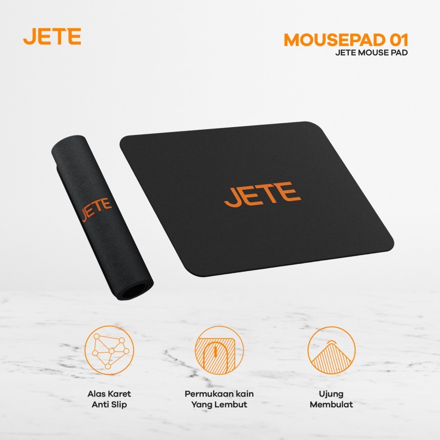 Mousepad 01 Universal untuk Kantor / Gaming Anti Slip Mouse Pad (18cm x 22cm) - JETE Alas Mouse