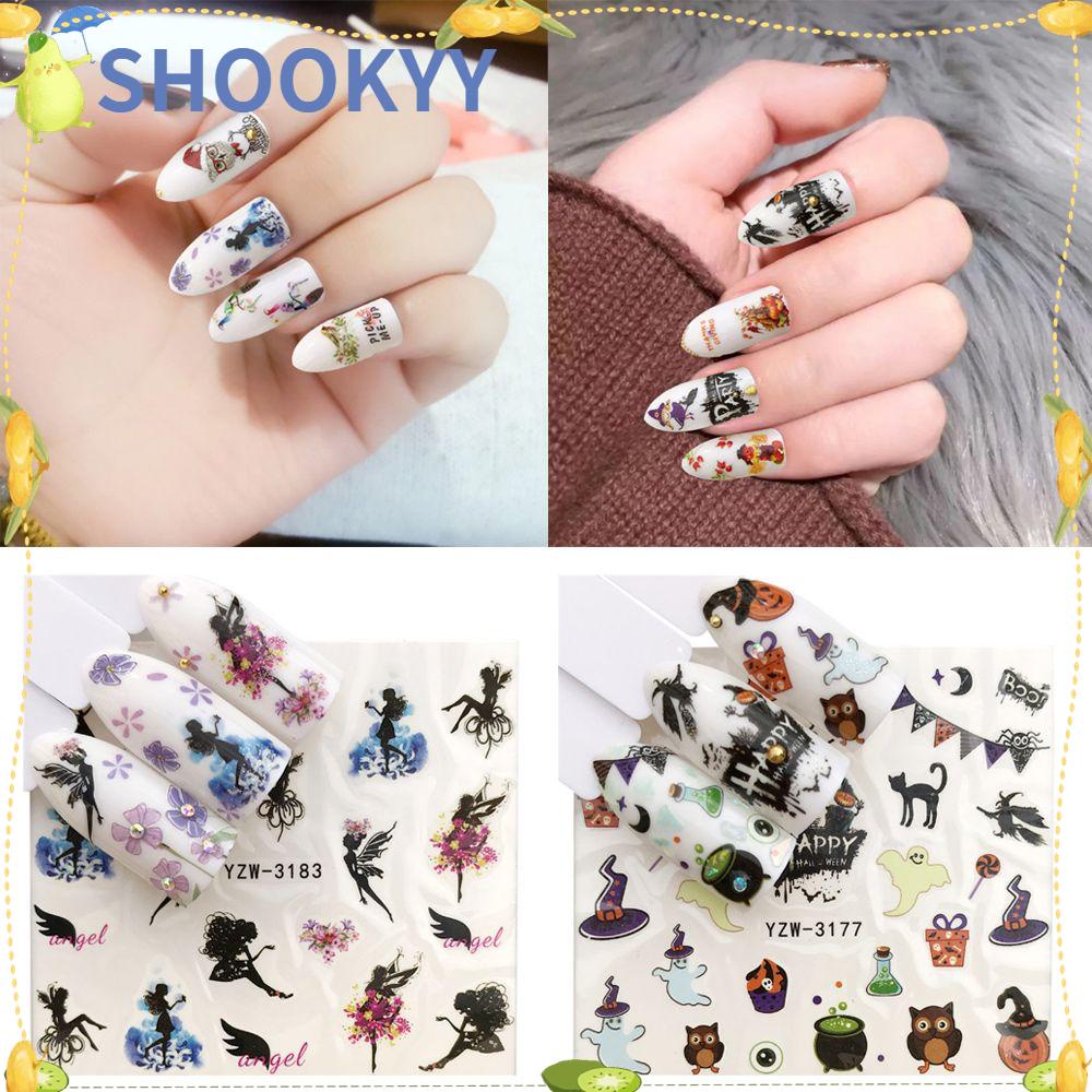Chooky Stiker Nail Art DIY Motif Burung Merak Tema Natal / Musim Gugur