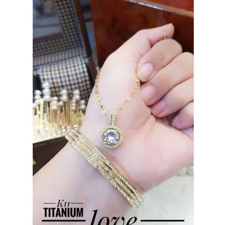 TiTanium set gelang kalung o639933