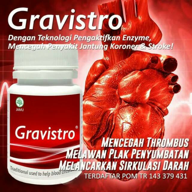 Obat jantung koroner dan stroke iskemik GRAVISTRO terbuktii