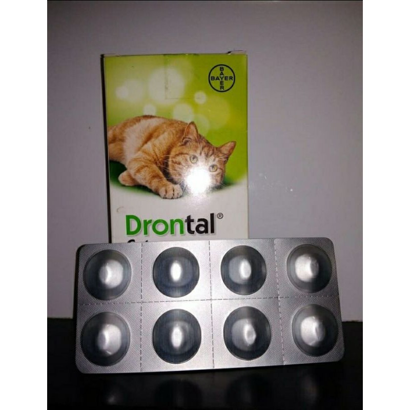 Drontal Cat per tablet ( 1 tablet buat Berat kucing 4 kg)