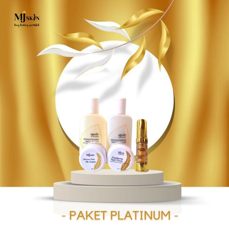 Paket Whitening platinum- khusu flek - serum flek - gratis pouch - susnscreen foundation - krim penc