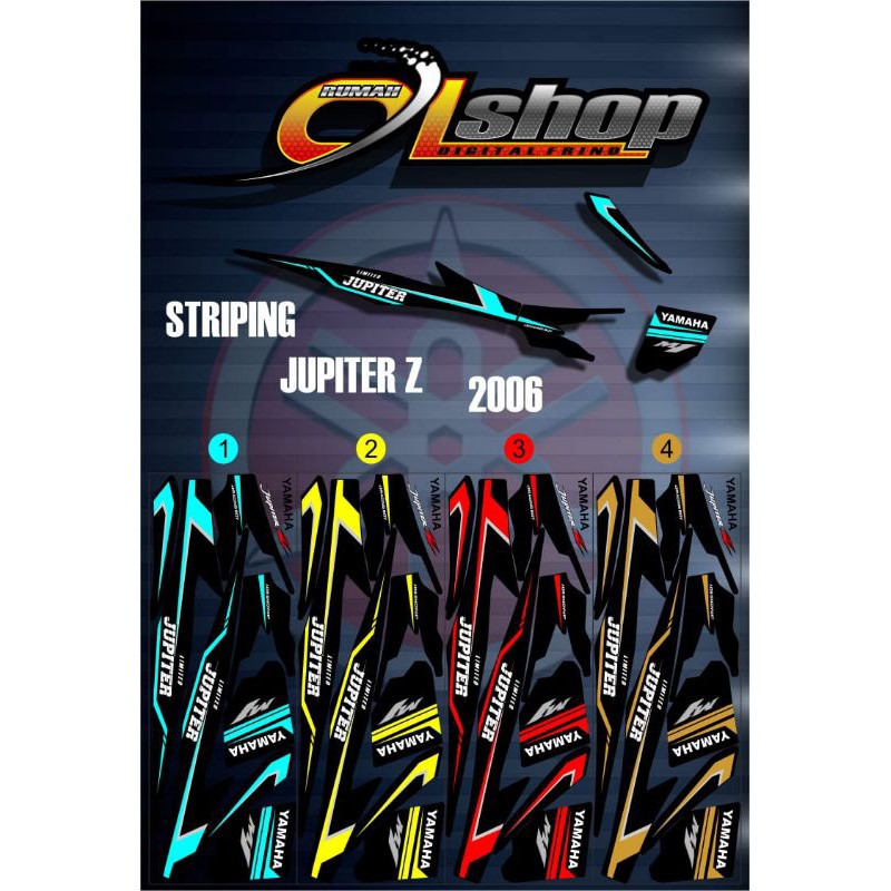 Striping Jupiter z 2006 variasi grafis tegas warna pilihan