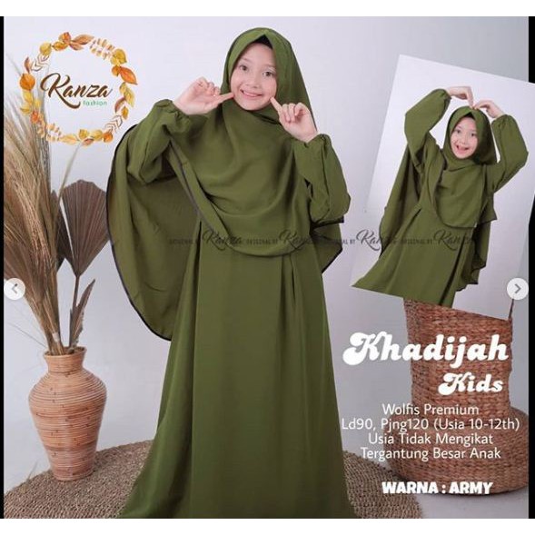 Khadijah Kids Syar'i Set Khimar Muslimah Terbaru Dan Termurah 2020