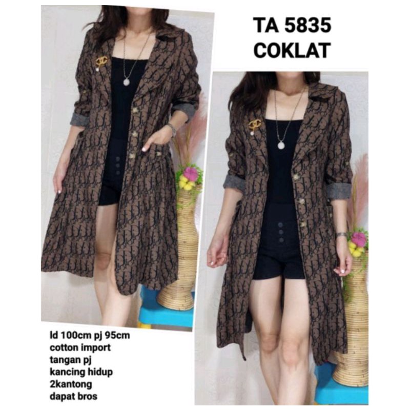 Long Blazer Kekinian//Long Blazer Terbaru//Long Blazer Dior Katun bangkok