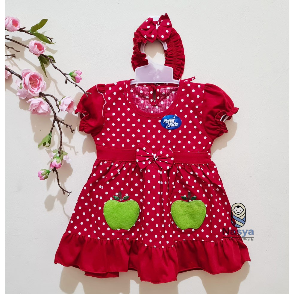 [P-026] Dress Bayi / Baju Bayi Perempuan (0-6 m) motif lucu