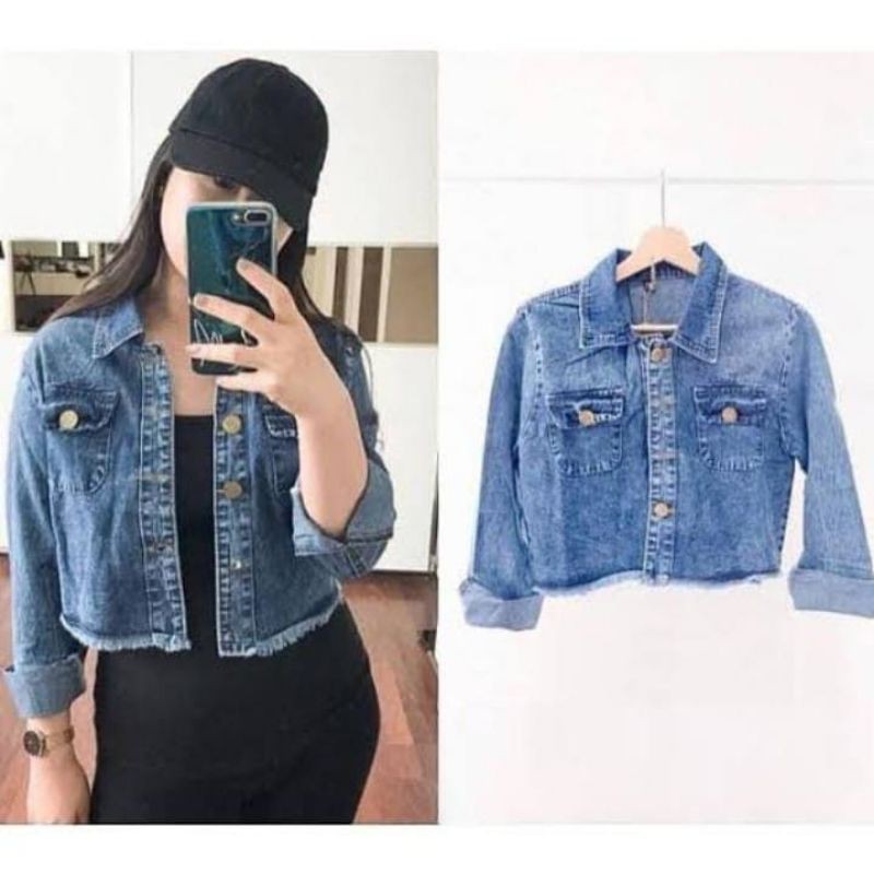 YMA // JAKET JEANS CROP RAWIS / JAKET JEANS SNOW