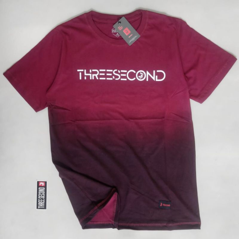 KAOS 3SECOND PRIA FREE STIKER BAJU KAOS DISTRO THREE SECOND SABLON TIMBUL KAOS COWOK TERBARU KEREN