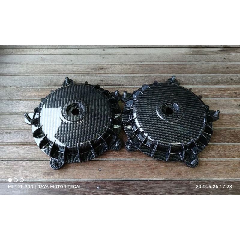 Tromol belakang vespa excel motif carbon