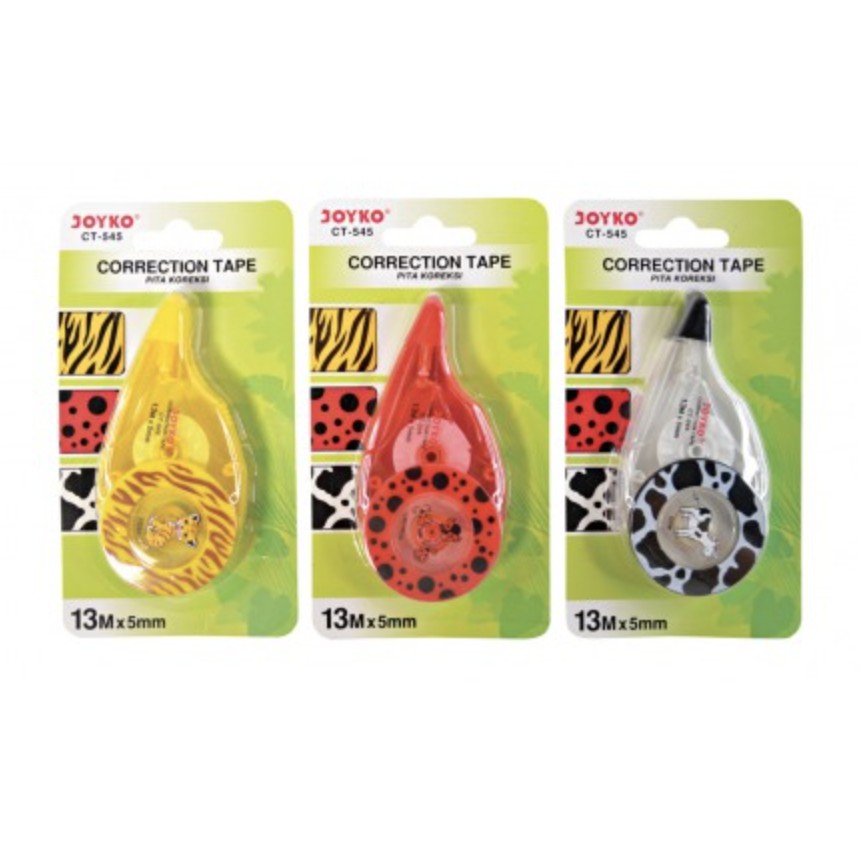 

CORRECTION TAPE JOYKO CT 545 PITA KOREKSI 13mx5mm GAMBAR ANAK PATTERN FANCY LUSIN ECER GROSIR TIPEX