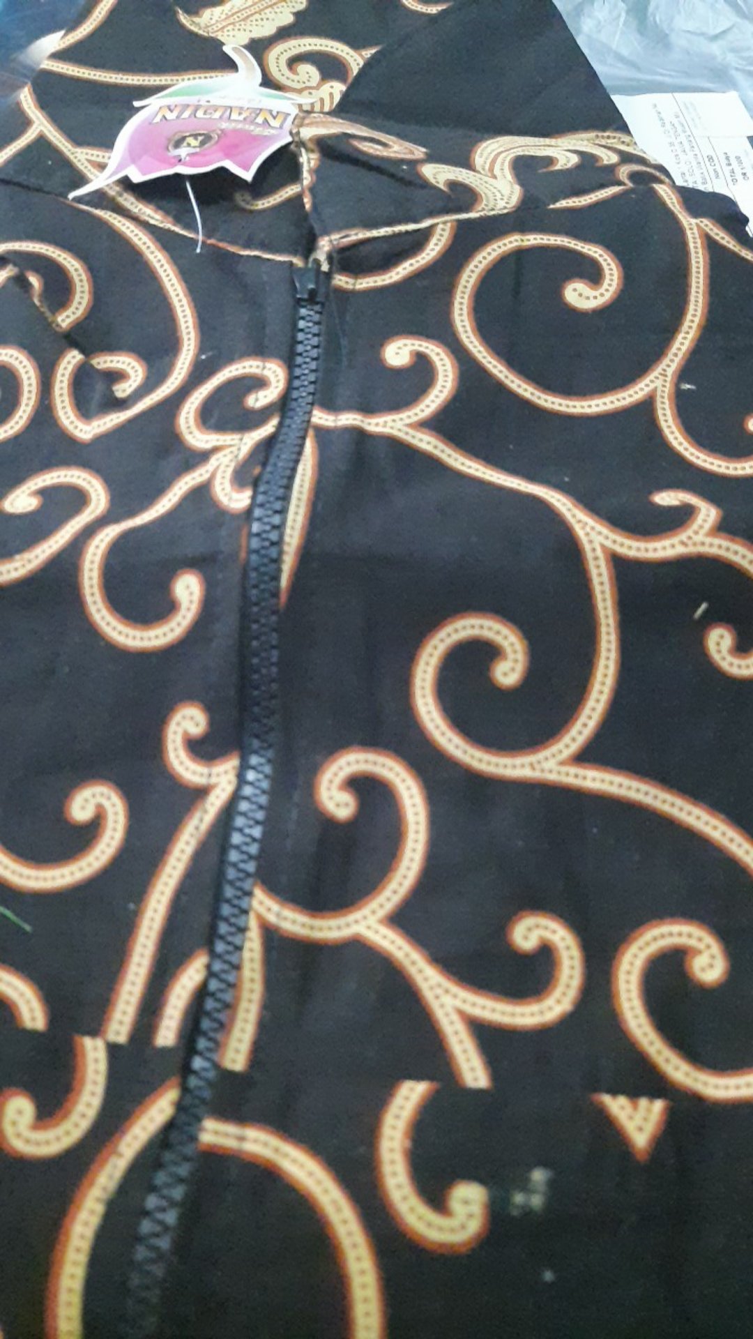 Ada Jumbo Outer Alika Fashion Batik Wanita Panjang Muslim Modern Motif Hitam Premium Exclusive