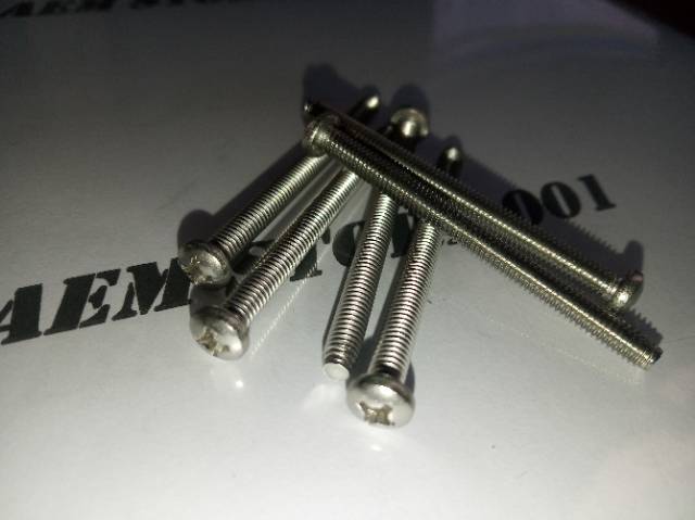 Baut JP M4 X 50 (5cm) stainless 304 pan screw