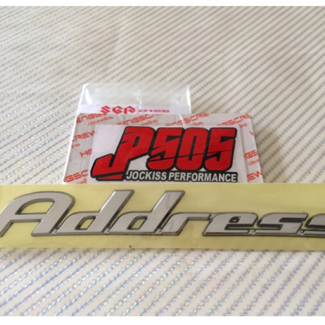 Emblem Susuki Address Chrome