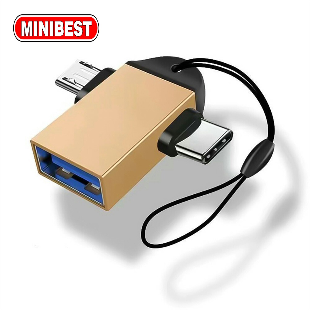 MB OTG Type C Adapter 2 In 1 Micro Usb C 3.0 Flash Disk Dan Mouse Konektor Untuk Android Smartphone