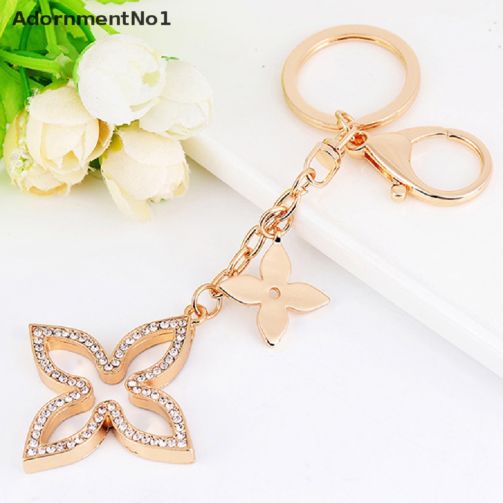 (AdornmentNo1) Gantungan Kunci Bentuk clover Gaya Korea