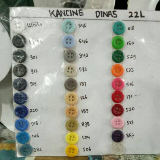 ISI 144 PCS DIAMETER 14 MM KANCING JAS - KANCING DINAS - KANCING Kemeja GEPENG LUBANG 4