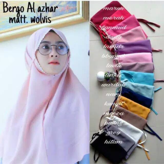 BERGO AL AZHAR // BERGO MARYAM AL AZHAR // HIJAB INSTAN // BERGO