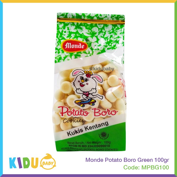 Biskuit Bayi &amp; Anak Monde Potato Boro 100gr Cemilan Anak Sehat / Kidu Baby