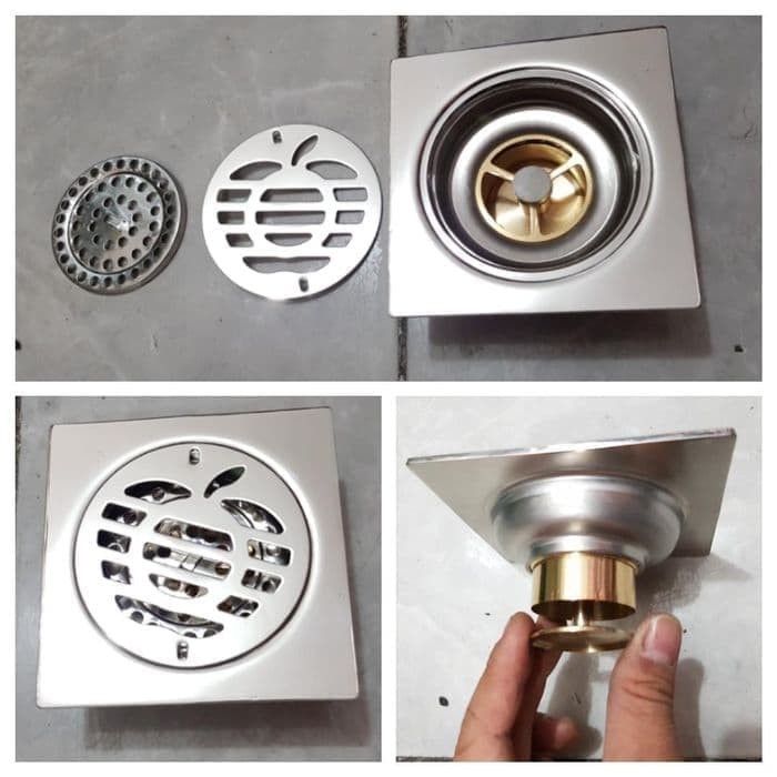 Saringan Got Floor Drain Apel Arcel Stainless Anti Bau Kecoa