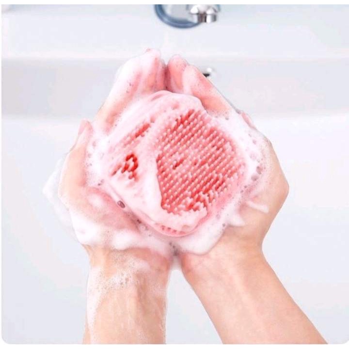 (RS)SIKAT SILICON BADAN MANDI TEMPAT SABUN BATH SILIKON SPON BODY SPONGE