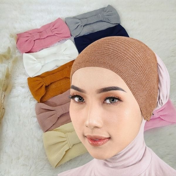 B-01 CIPUT BANDANA PITA / INNER RAJUT BANDANA / DALAMAN HIJAB