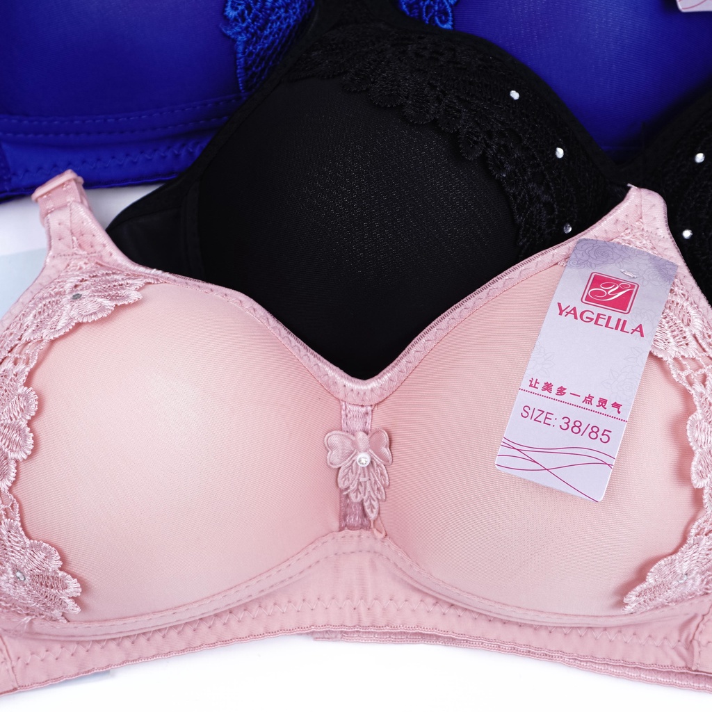 VS - BRA BH WANITA TANPA KAWAT BRA BRUKAT DAN JIASINI BUSA TEBAL PREMIUM GOOD QUALITY REAL PIC