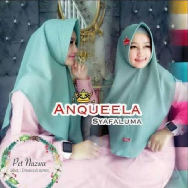 Jilbab Nazwa Polos Ori Anqueela Syafaluma Hijab