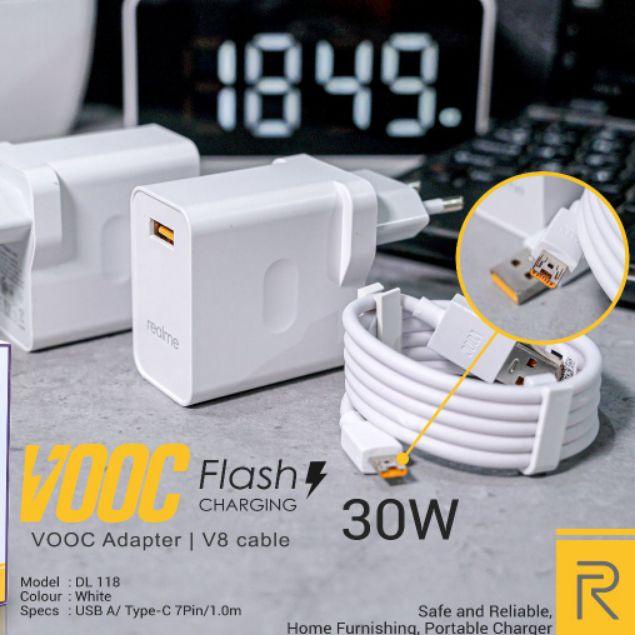 TC CHARGER REALME 30W ORI 99.9% MICRO & TIPE-C SUPPORT FAST CHARGER