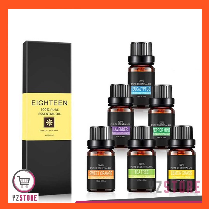 Essential Oil Aroma Terapi Aromatherapy Pengharum Ruangan Pure Diffuser 10ml 6PCS Pack YZ71