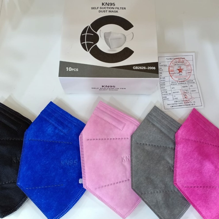 Masker KN95 Warna Warni Dewasa 5ply 5 Lapis Kualitas Premium