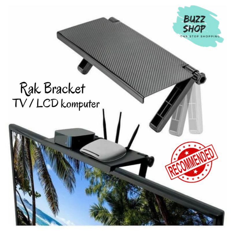 Rak Braket TV Komputer / Bracket TV Rak Hanger Tempat Remote Router Wifi