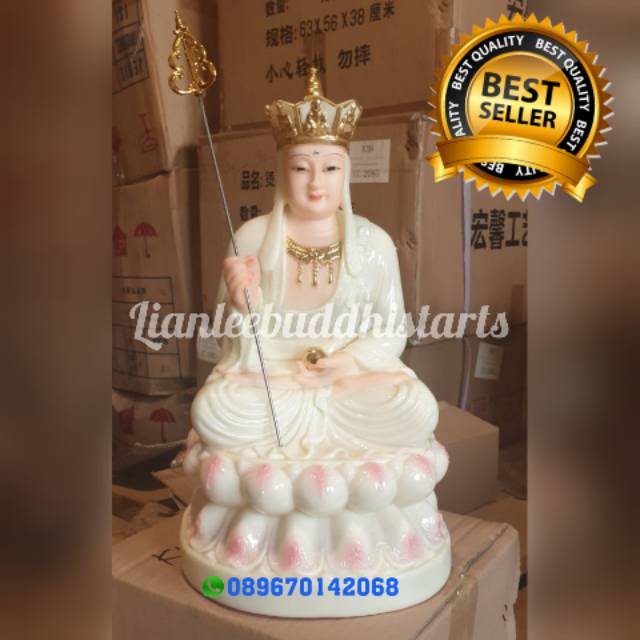 Patung ksitigarbha bodhisattva ticangwang phusat uk 12 inch 30 cm