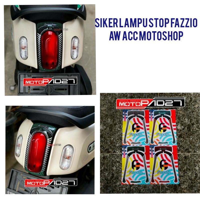 Stiker Lampu belakang FAZZIO Stiker lampu stop FAZZIO Premium