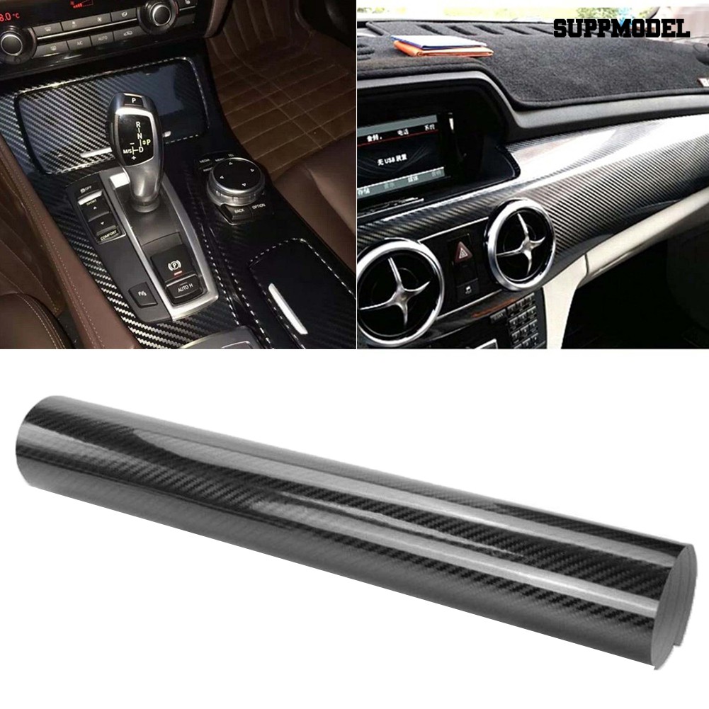 Supmodel Sticker Dekorasi Interior Body Mobil Motif Serat Karbon 5d Bisa Berubah Warna