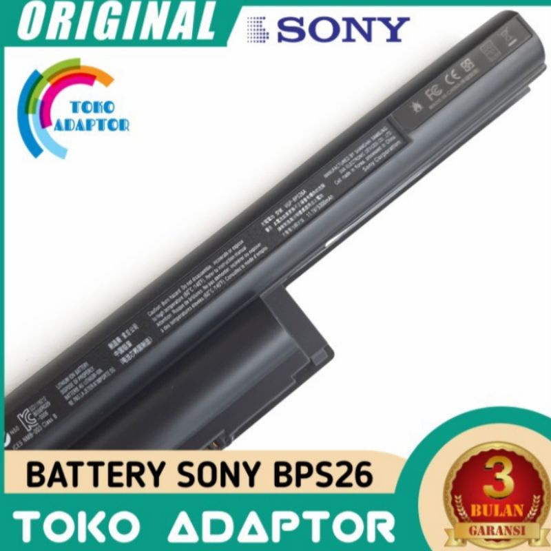 Baterai Batre Laptop SONY VAIO VGP-BPS26A VGP-BPL26 VGP-BPS26 VPCCA SVE15115EHW PCG-61713L ORIGINAL