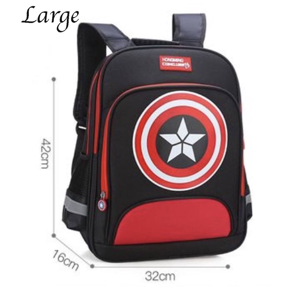 WWH17 Tas Sekolah Anak SD Ransel Tahan Air Captain Backpack Import TKM