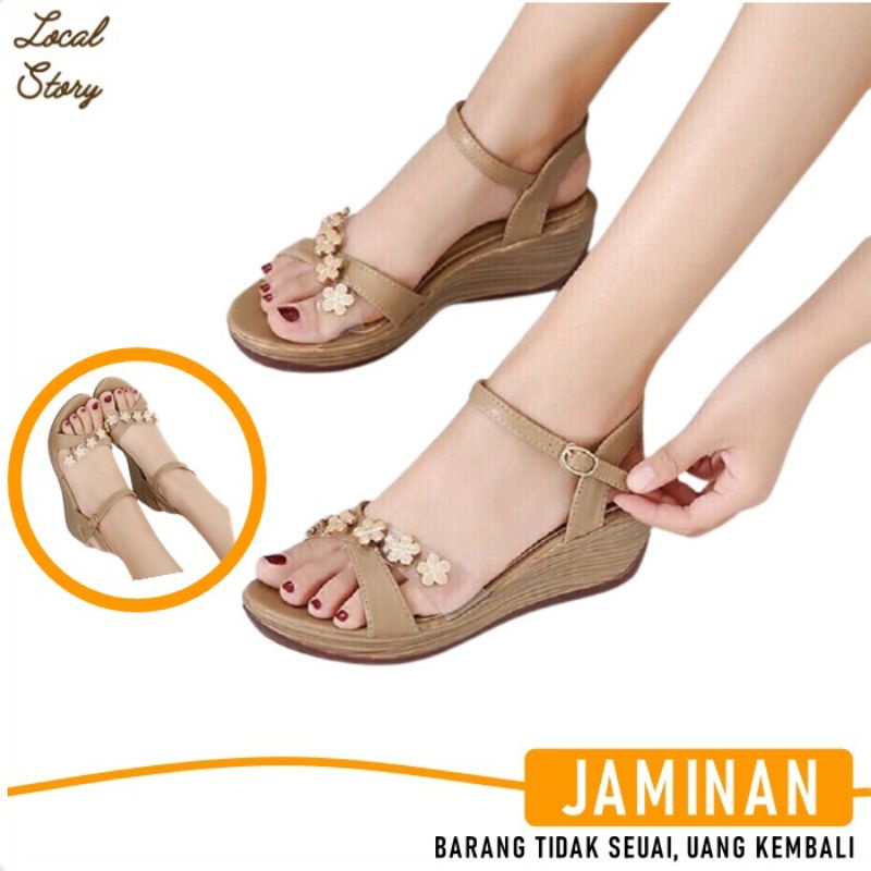 Wedges wanita Sandal jepit wanita sendal gunung perempuan tali korea keren fashion kekinian