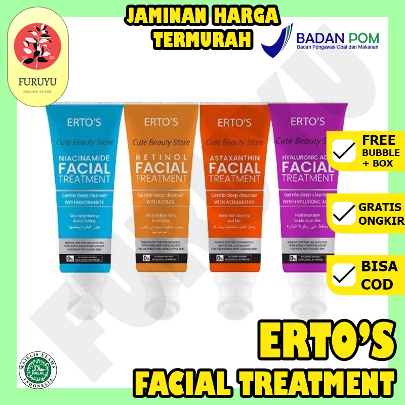 Ertos Facial Treatment New Series Pembersih Wajah Penghilang Jerawat Mencerahkan Wajah