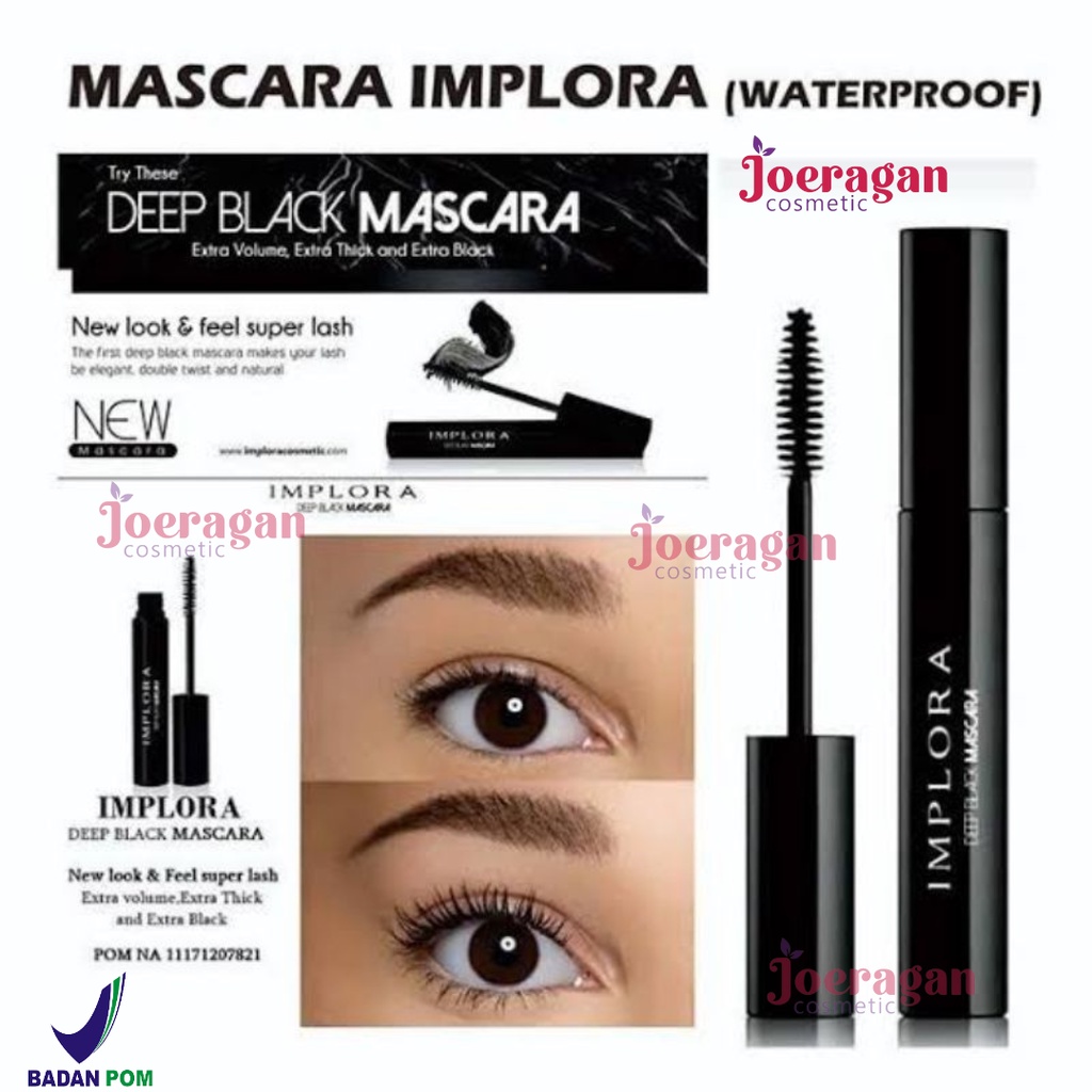 IMPLORA Deep Black Mascara ORIGINAL BPOM