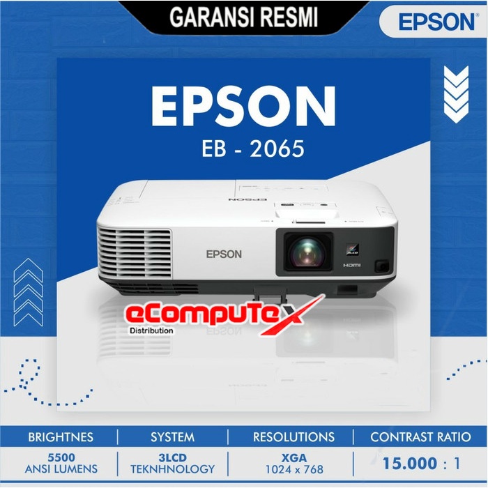 PROJECTOR EPSON EB-2065 / PROYEKTOR EB2065 XGA 3LCD 5500 LUMENS GARANSI RESMI