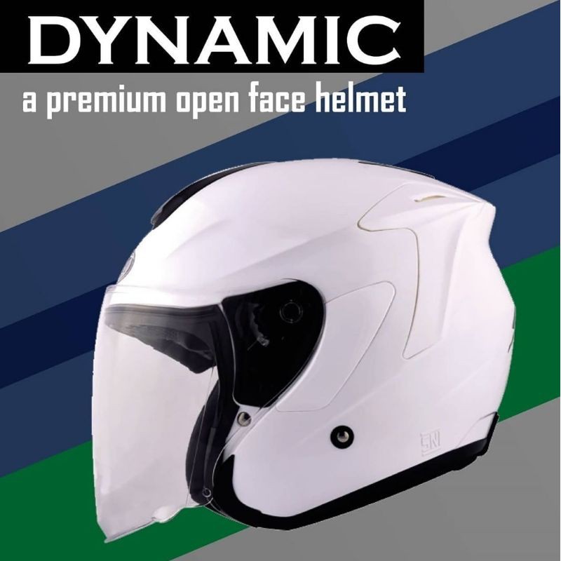 HELM INK DYNAMIC PUTIH SOLID ORIGINAL