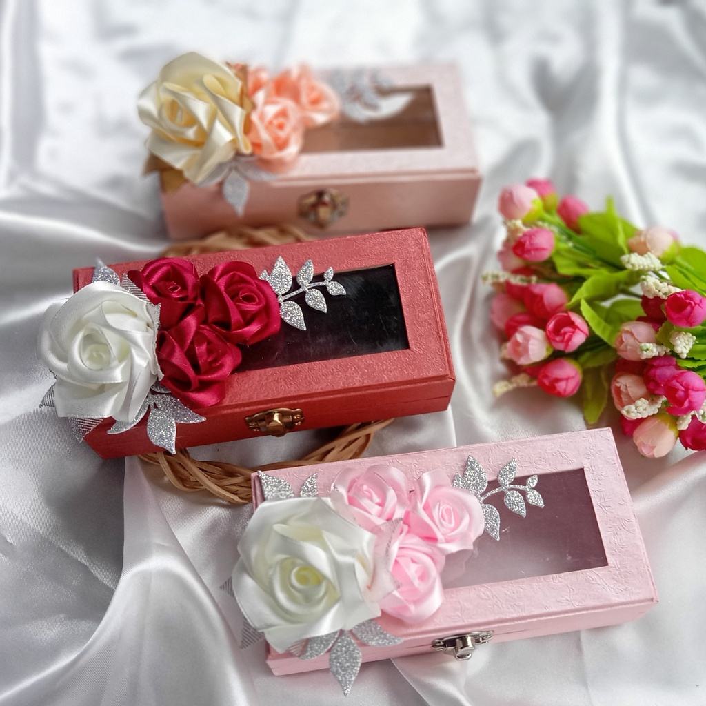 

Box uang Kotak uang mahar pernikahan model peti 1 pink, peach, maroon