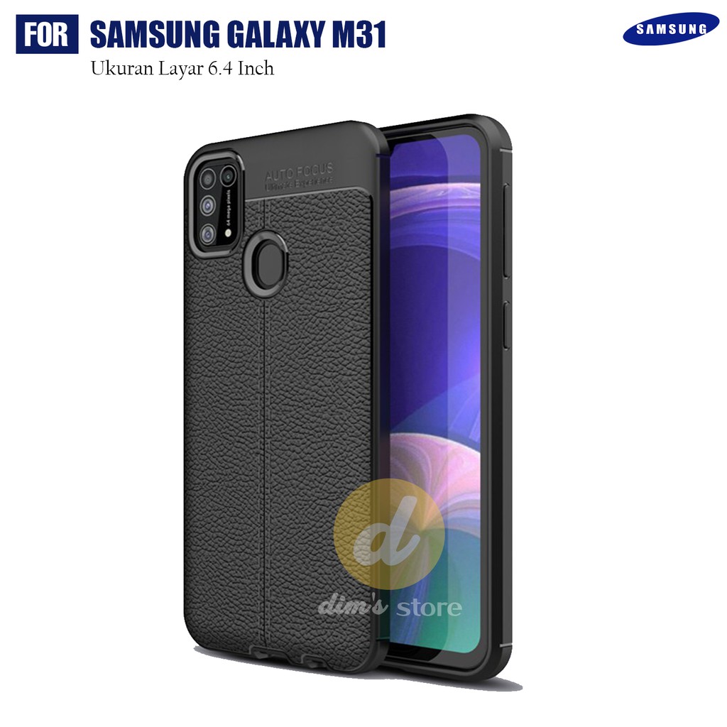 Soft Case Samsung Galaxy M31 Premium TPU Autofocus Leather